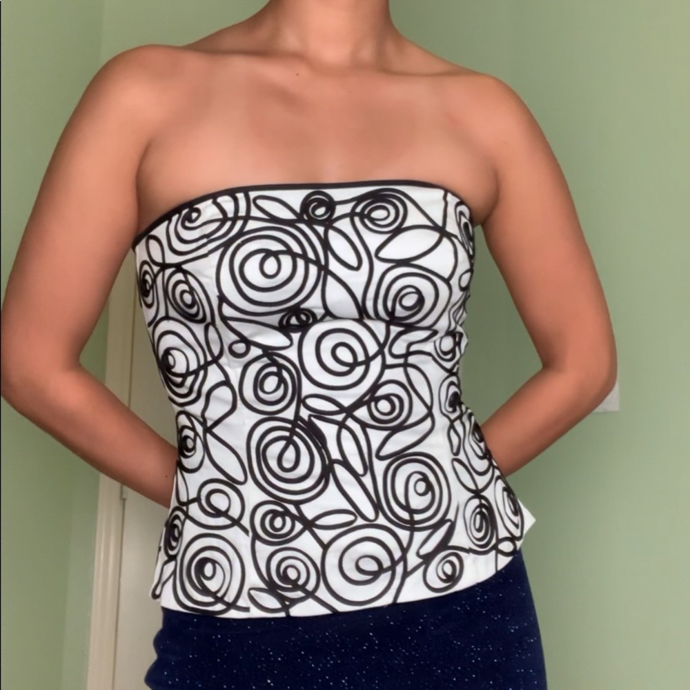 Abstract corset top